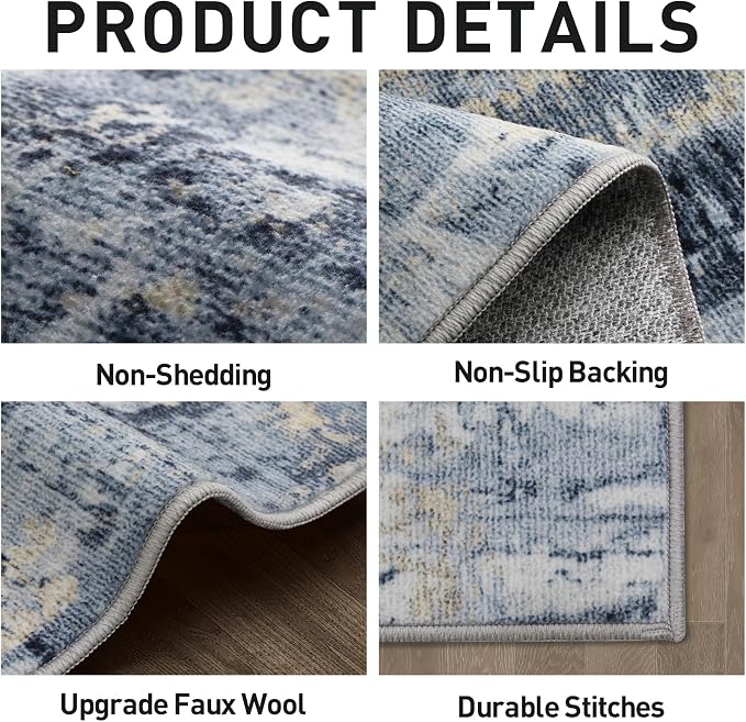 6x9 Area Rugs Washable Rug: Large Modern Abstract Living Room Rug Soft - Image 5
