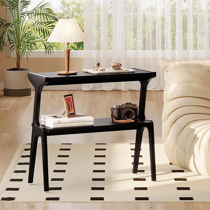 Solid Wood End Table, 2-Tier Side Table - Image 8