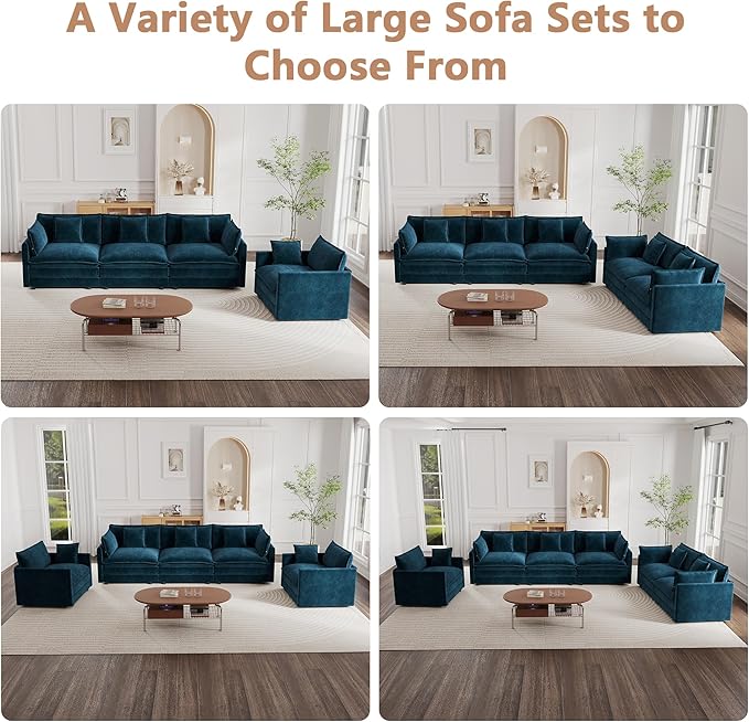 mikibama Modular Sectional Sofa, 146.5 Inch U Shaped Couch Set - Image 7