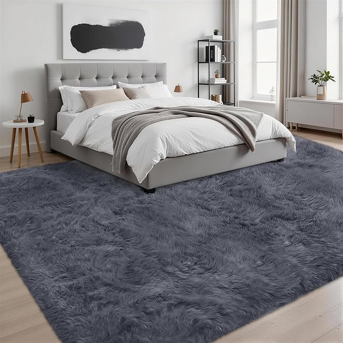 Fluffy Area Rugs 9x12 Living Room Bedroom: Ultra Soft Shag Rug Upgrade Non-Slip - Image 3