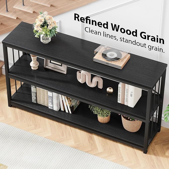 LVB Black Console Table, Modern Entryway Table - Image 8