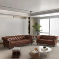 QHITTY 2 Piece Living Room Set, Sectional Chesterfield Sofa Chair Contemporary by QHITTYFurnitureLife