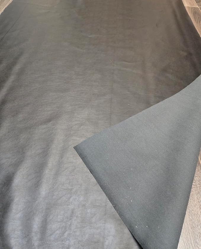 NAT Leathers | Black Soft Faux Vegan Leather PU | 2 Yards Cut by The Yard | - Image 8