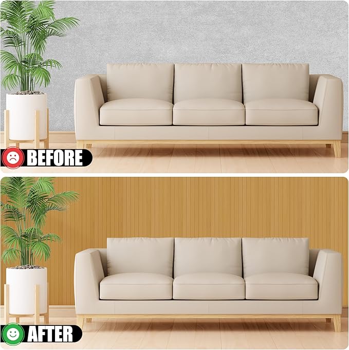 Bamboo Wall Panel for Interior Wall Decor, Renewable Pole Wrap Wainscoting Roll - Image 4