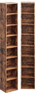 IRONCK Tall Narrow Bookshelf 8 Tiers 71in Set of 2, Compact Corner Bookcase by IRONCK