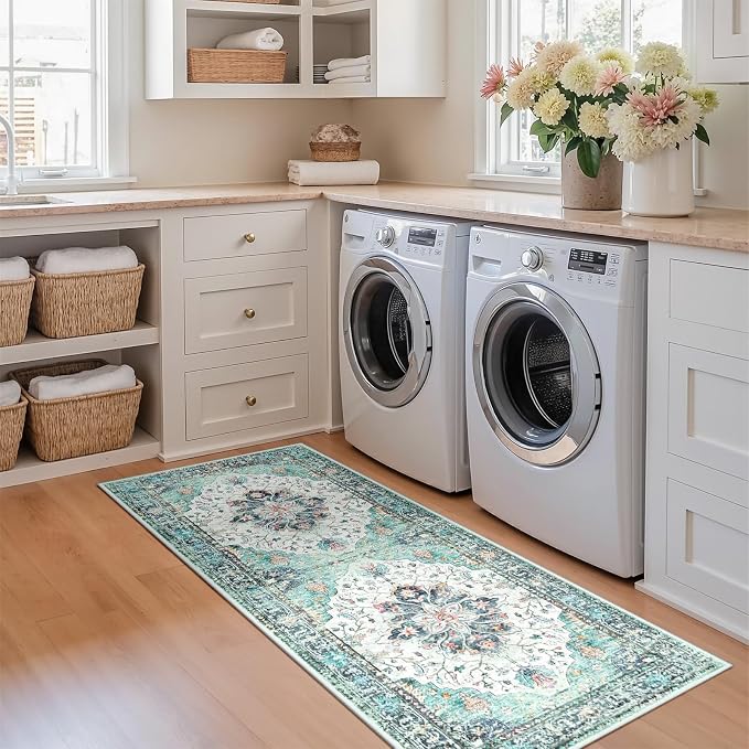 RELEANY Area Rugs 2'x6' Runner Rug Non Slip Washable - Image 4