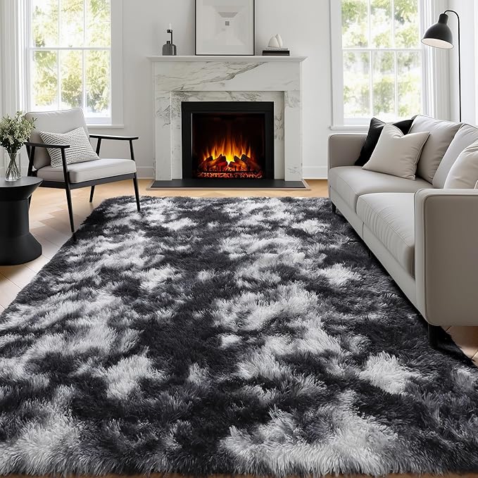 PAGISOFE Black White Grey Area Rugs - Image 8