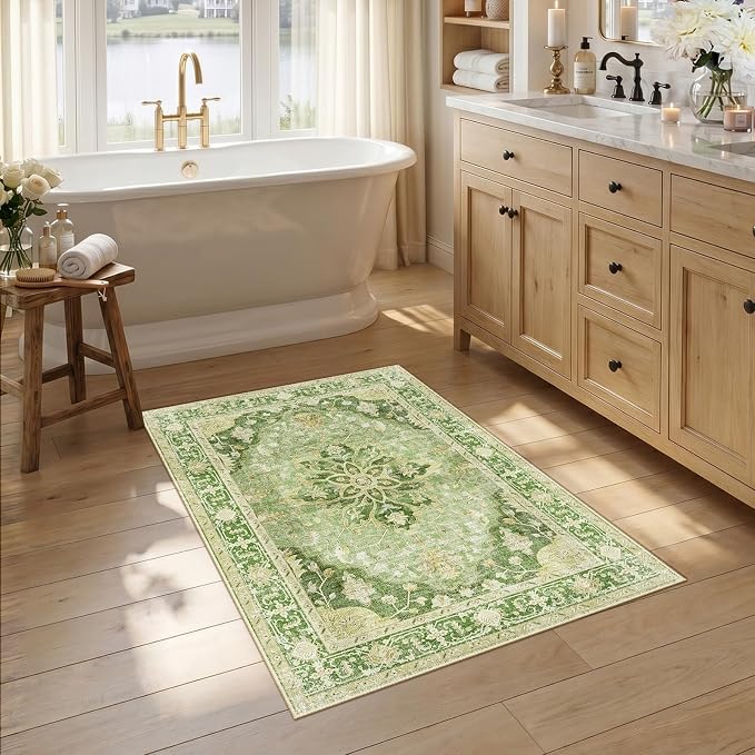 RELEANY Area Rugs 2'6"x4' Kitchen Rugs Entry Rug Small Rugs by RELEANY