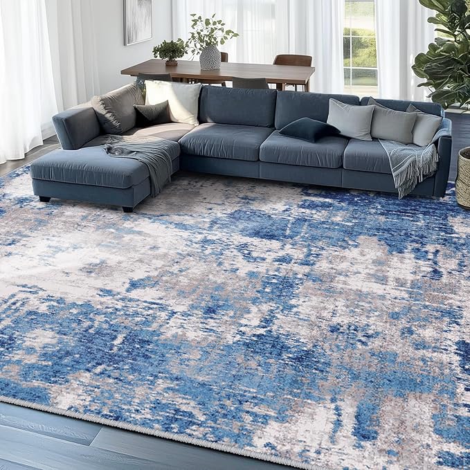 RELEANY Washable Area Rugs 5'x8' Non-Slip Modern Abstract Soft - Image 9