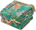 LUTBM Cotton Boho Blanket Queen Size Soft Summer Lightweight Bed Quilt Floral by LUTBMFindYourFreeSpiritatHome