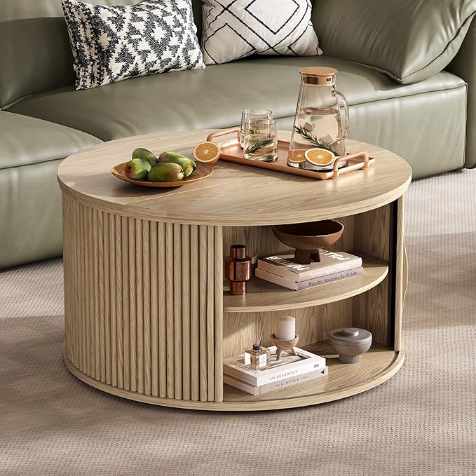 JOINICE 31.5" Round Lift Top Coffee Table - Image 6