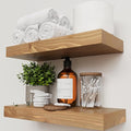 BAOBAB WORKSHOP Natural Wood Floating Shelves by BAOBABWORKSHOP