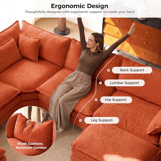 ELUCHANG Oversized 79" Modular Sectional Sofa, Comfy Cloud Couch - Image 6