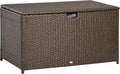 Outsunny 113 Gallon Deck Box, Rattan Outdoor Storage Box, Waterproof Storage by Outsunny