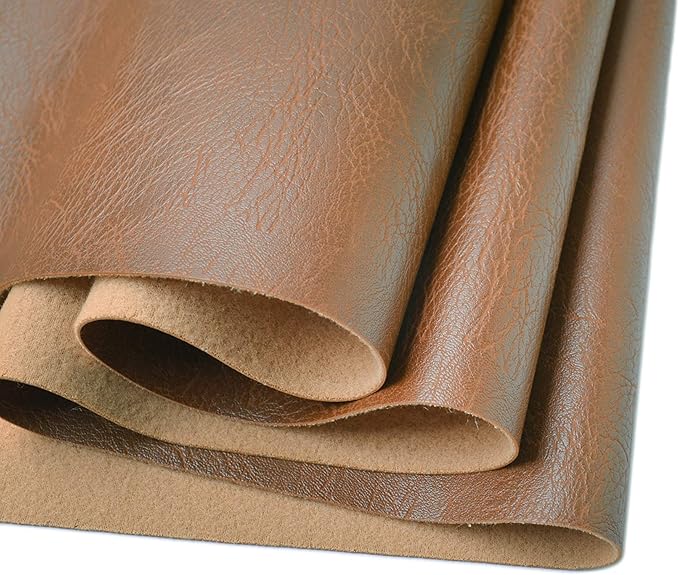 Wento Thick 3 Yard Faux Leather Fabric Soft Skin Grain PU Leather by Wento
