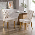 KCC Velvet Dining Chairs Set of 2, Upholstered High-end Tufted Dining Chair by KCC