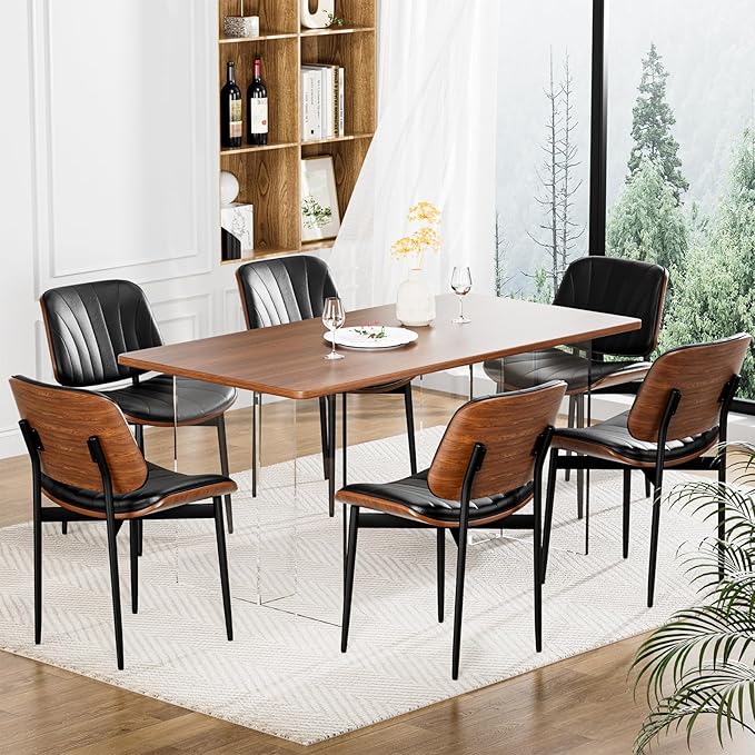 YaFiti Dining Chairs Set of 8, Dining Room and Kitchen Chairs, Mid Century - Image 7
