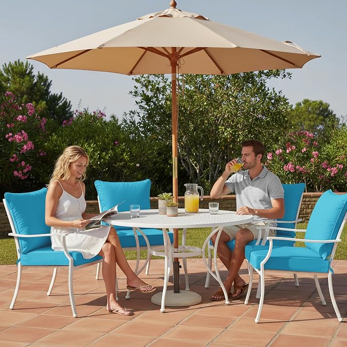 Summsun Outdoor Backrest and Deep Seat Cushion Set, Waterproof Fade Resistant - Image 8