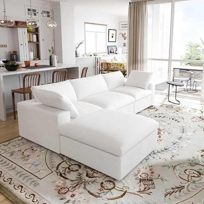 JACH 120" L Shape Cloud Modular Couches - Image 7
