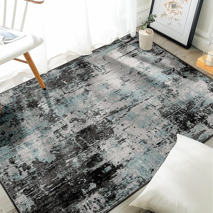 RELEANY Washable Area Rugs 3'x5' Non-Slip Modern Abstract Soft by RELEANY