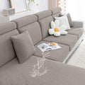 Smiry Waterproof Couch Cushion Covers, Stretch Jacquard Thick Sofa Cushion by Smiry