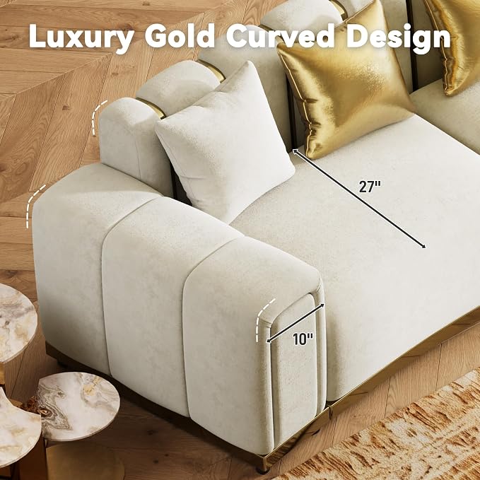 104" Oversized Velvet Chesterfield Couch - Image 7