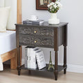 Nightstand, Farmhouse Bedside Table by Unknown