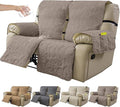 100% Waterproof Loveseat Recliner Cover, 4-Piece Split Reclining Couch Covers by YUEANG