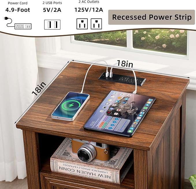 Joaxswe 18" Farmhouse Night Stand - Image 5