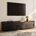 POVISON Fully-Assembled Mid Century Modern TV Stand, 78.74" Wood Media Console by POVISON