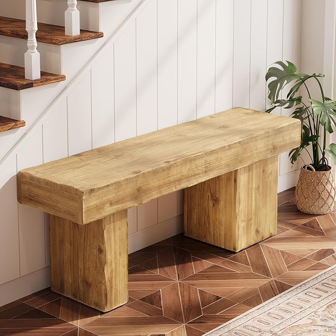 Thickened Solid Wood Bench, Heavy Duty Dining Bench - Image 5
