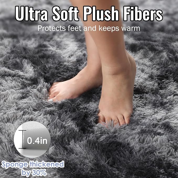 PAGISOFE Dark Grey Large Area Rugs - Image 2