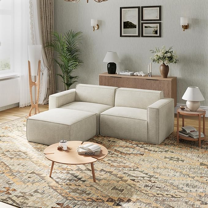 Novilla 84.3" Modular Sectional Sofa, No Assembly Cloud Sectional Couch by Novilla