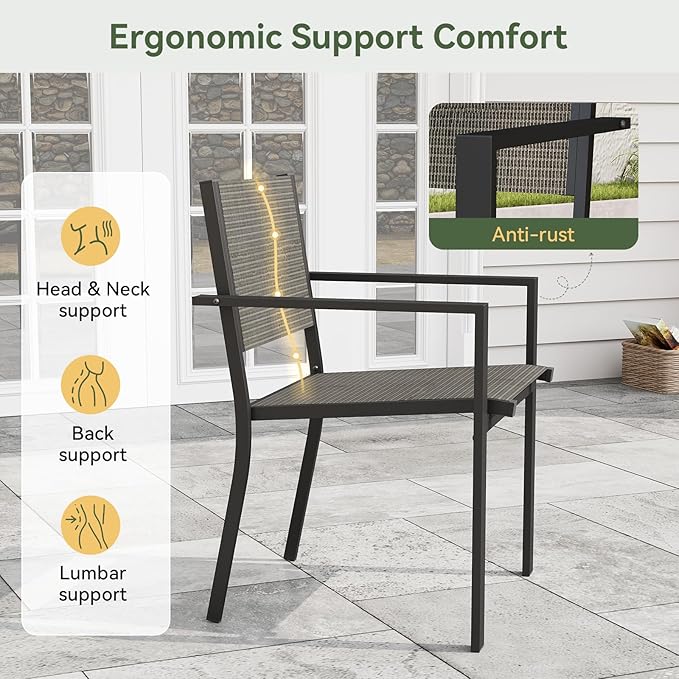 Aoxun 7-Piece Patio Table and Chairs Set - Image 4