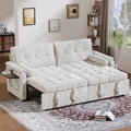 Convertible Sleeper Sofa Bed, 86 Inch Chenille Pull Out Couch by Outdoorchairs