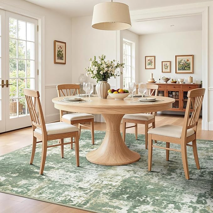 RELEANY Washable Area Rugs 6'x8' Non-Slip Modern Abstract Soft - Image 4