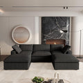 Cloud Modular Sectional Sofa Couch, 120.45" U Shaped Convertible Couches by SofaFurniture