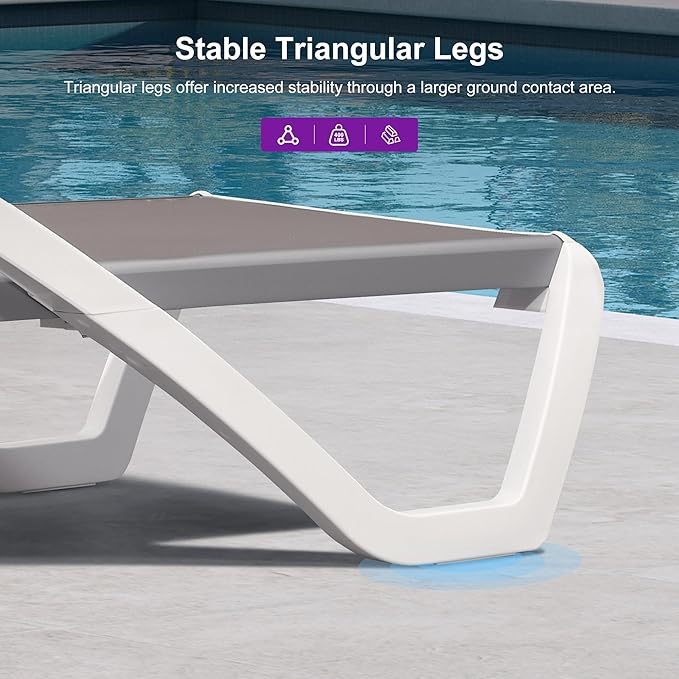 PURPLE LEAF Patio Chaise Lounge Chair - Image 8