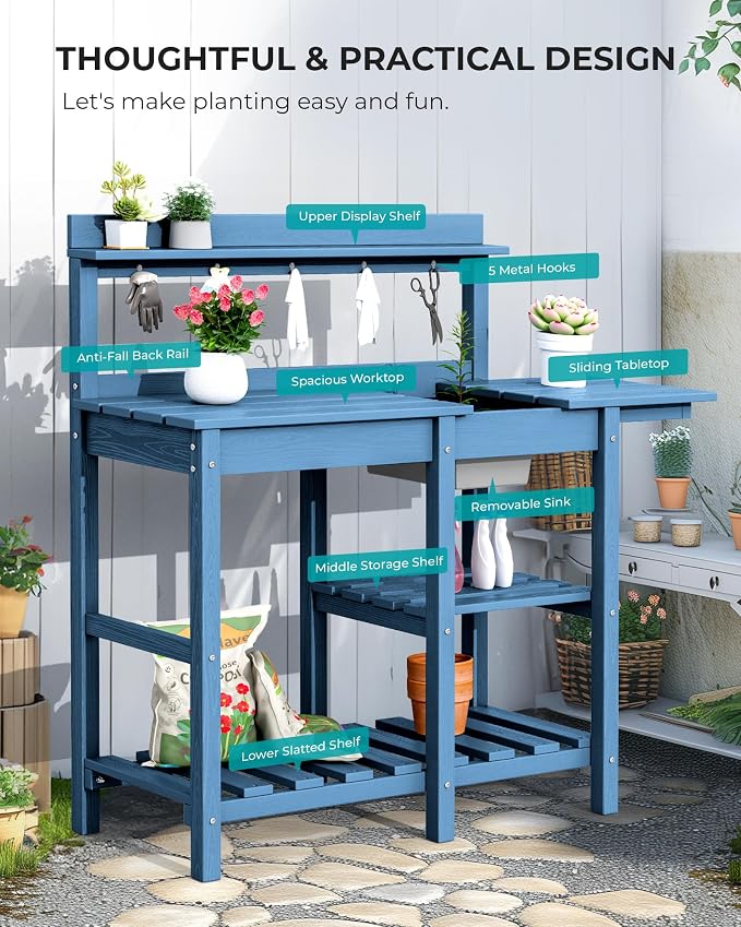 SERWALL Outdoor Potting Bench - Image 8