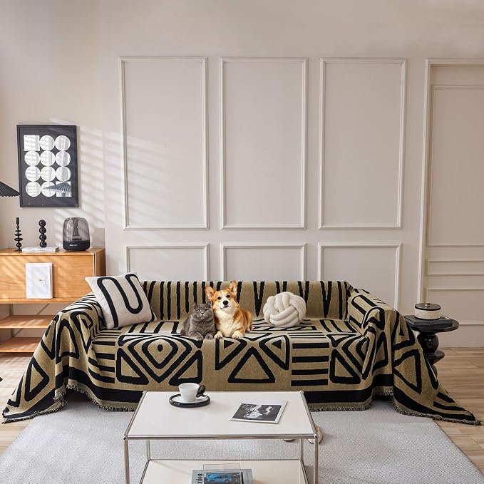 VClife Bohemian Couch Covers for Dog, Anti Slip Sofa Furniture Protector by VCLIFE