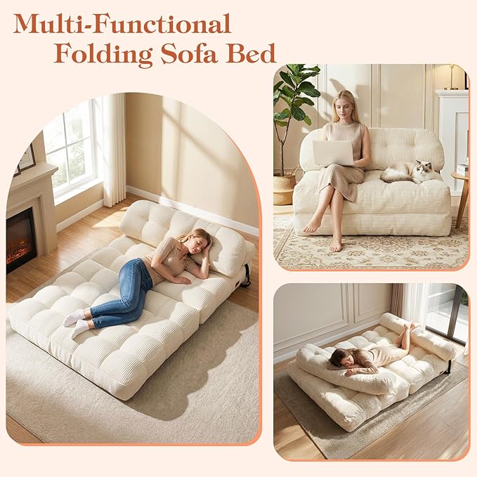 Folding Sofa Bed, Convertible Sleeper Chair - Image 3