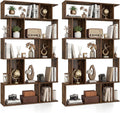 Giantex 5-Tier Bookshelves Set of 2, 10-Cube Geometric Bookcase by Giantex