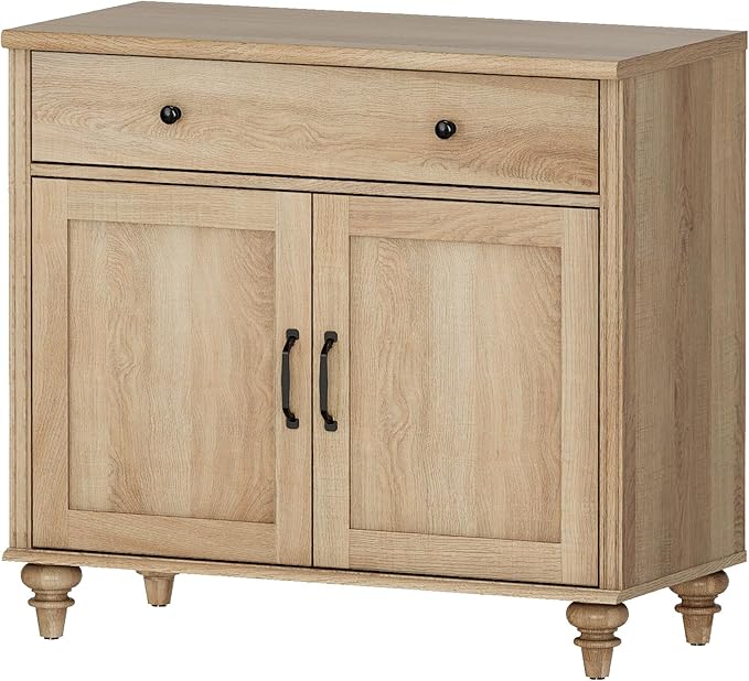 WAMPAT 34’‘ Oak Buffet Cabinet - Image 8