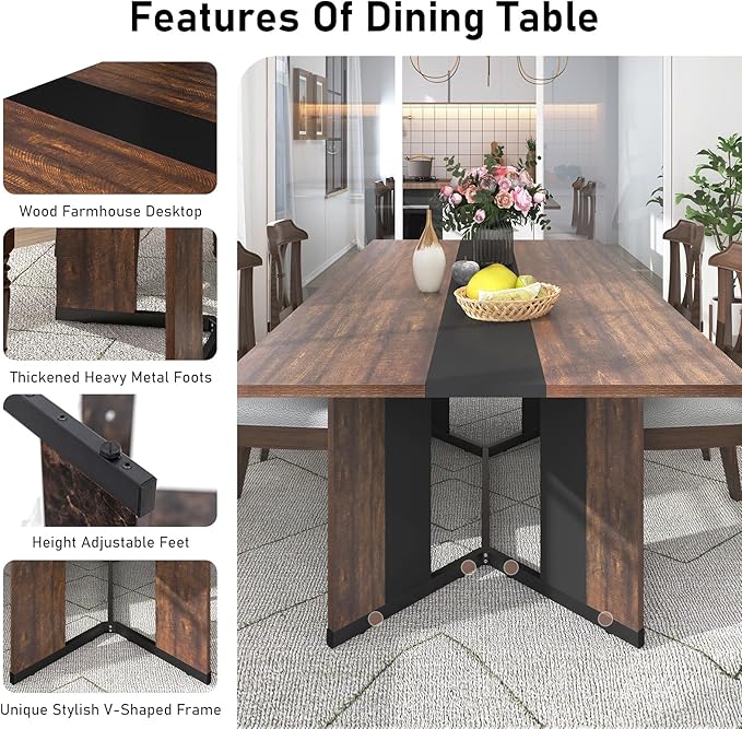 Hlivelood 70Inch Large Dining Table - Image 4