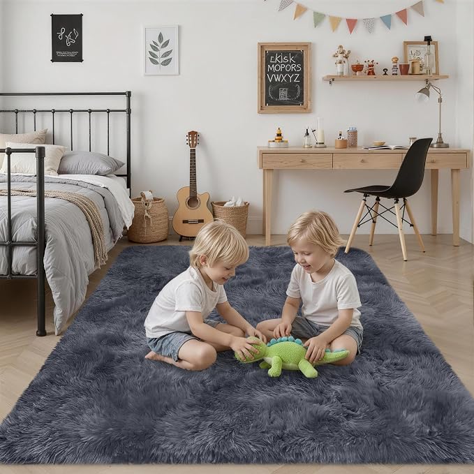 Fluffy Area Rugs 9x12 Living Room Bedroom: Ultra Soft Shag Rug Upgrade Non-Slip - Image 7