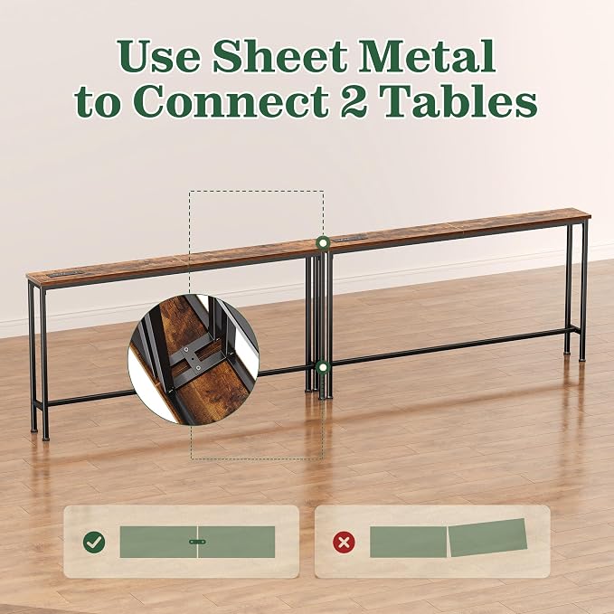SUPERJARE 51.2 Inch Sofa Table - Image 9