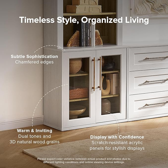 mopio Blake Buffet Cabinet, Small Modular Accent Display Sideboard - Image 3
