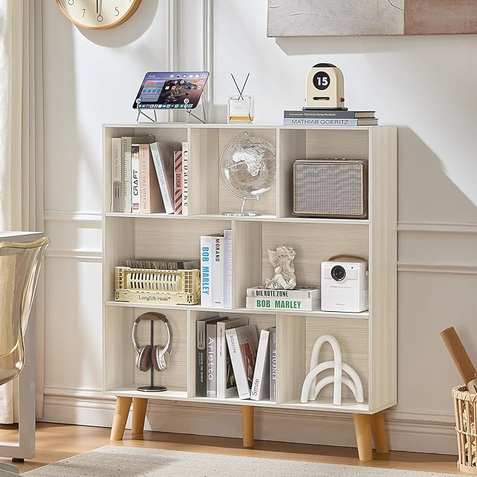 LEYAOYAO 8 Cube Bookshelf, 3 Tier Bookcase by LEYAOYAO-Findtheshiningpointofyourideallife%EF%BC%81