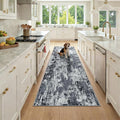 RELEANY Washable Area Rugs 2'6"x8 Non-Slip Modern Abstract Soft by RELEANY