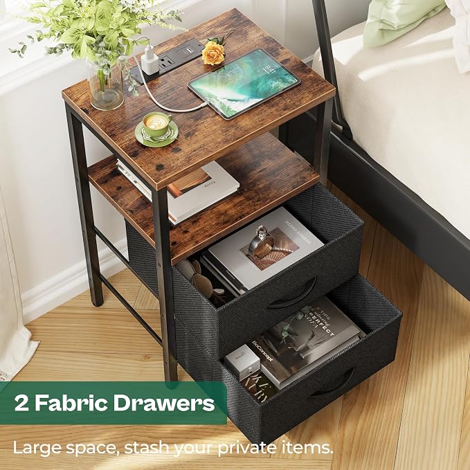 Huuger Nightstands Set of 2, End Tables - Image 5